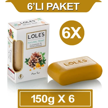 Lole's Lüks Bitkisel Çam Katranı Sabunu 6X150