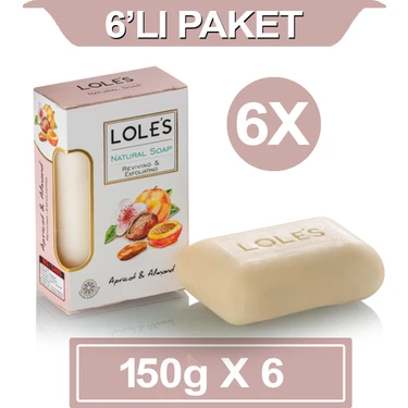 Lole's Lüks Bitkisel Kayısı & Badem Yağı Sabunu 6X150