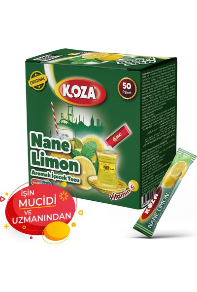 Koza Tek İçimlik Nane Limon Aro. İçecek Tozu (50 Stick)