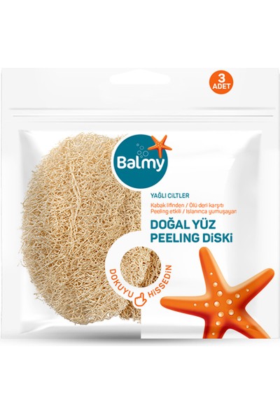 Balmy Doğal Kabak Peeling Disk 3'lü Paket