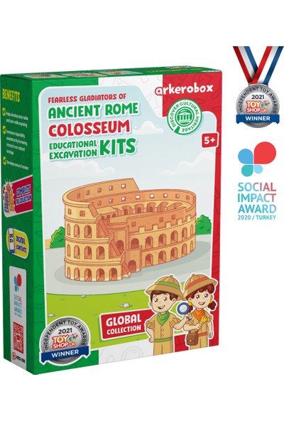 arkerobox Antik Roma | Colosseum Eğitici Kazı Seti | Global Koleksiyon