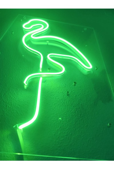 Dekoraven Flamingo Neon Şekiller Işaret Neon LED Dekoratif Duvar Aydınlatması Neon Duvar Yazısı