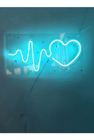 Dekoraven Kalp Ritim Neon Şekiller Işaret Neon LED Dekoratif Duvar Aydınlatması Neon Duvar Yazısı