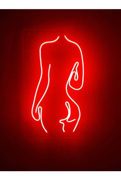 Dekoraven Woman Neon Şekiller Işaret Neon LED Dekoratif Duvar Aydınlatması Neon Duvar Yazısı