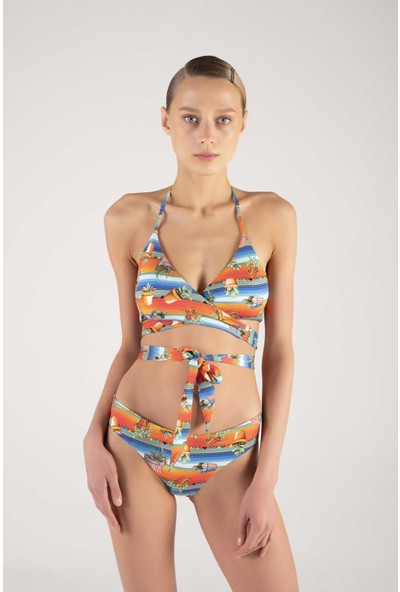 Shikoo Swimwear Önden Çapraz Bağlamalı Bikini