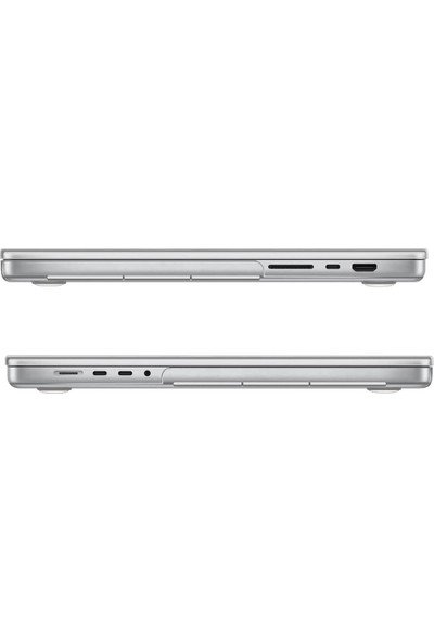 Kızılkaya Apple Macbook Pro 2021 A2485 16 Inç M1 Pro / M1 Max Işlemci Sert Kapak Koruma Kılıf Hardcase Parlak - Parlak Şeffaf