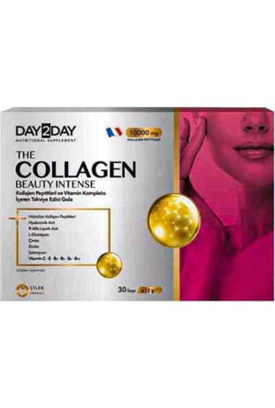 DAY2DAY Beauty Intense Collagen Çilek Aromalı 30 Şase