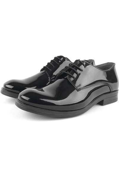 Rakerplus Siyah Rugan Bağcıklı Oxford Çocuk Ayakkabı