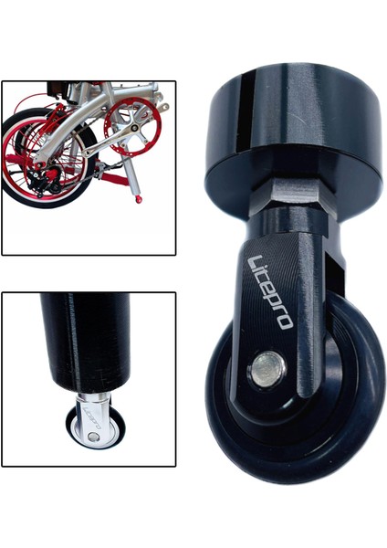 Katlanır Bisiklet Seatpost Kolay Tekerlek 33.9mm Koltuk Post Monte Rulo Easywheel Tekerler Ez Tekerlek Dahon Bisiklet ile Uyumlu - Siyah (Yurt Dışından) modelleri