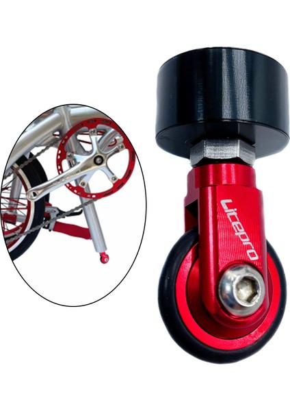 Katlanır Bisiklet Seatpost Kolay Tekerlek 33.9mm Koltuk Post Monte Rulo Easywheel Tekerler Ez Tekerlek Dahon Bisiklet ile Uyumlu - Kırmızı (Yurt Dışından) indirimleri