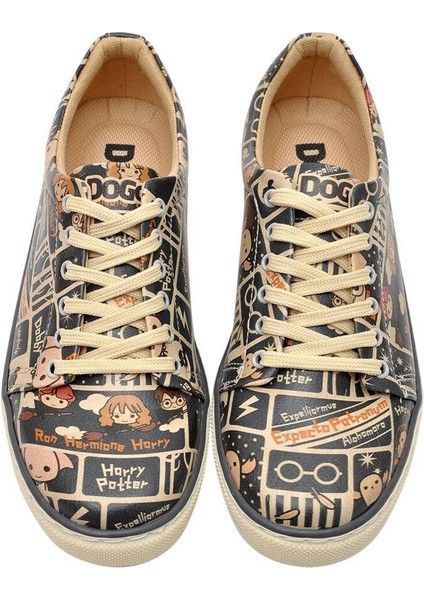 Kadın Vegan Deri Çok Renkli Sneakers - Warner Bros Expecto Patronum Harry Potter Tasarım fiyatları