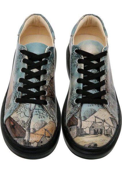 Kadın Vegan Deri Mavi Sneakers - Back in Town Tasarım fiyatları