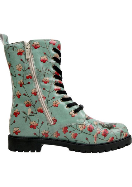 Kadın Vegan Deri Turkuaz Fermuarlı Uzun Bot - Your Wings, Your Dreams Tasarım fırsatları