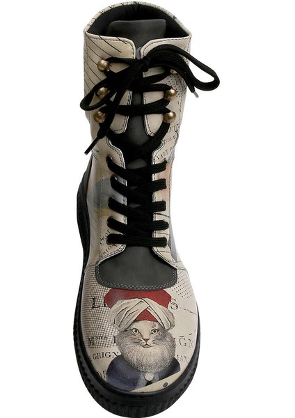 Kadın Vegan Deri Bej Uzun Bot - Mon Cher Tasarım indirimleri