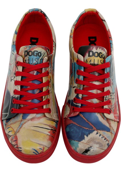 Kadın Vegan Deri Çok Renkli Sneakers - Vasily Kandinsky Cannons Muse Tasarım fiyatları