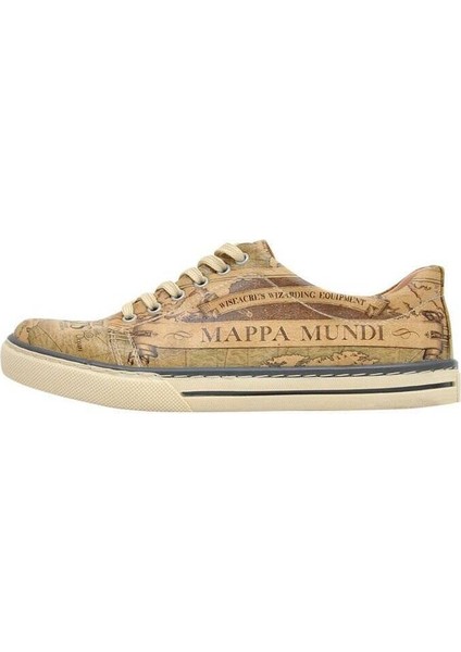 Kadın Vegan Deri Çok Renkli Sneakers - Warner Bros Mappa Mundi Fantastic Beast Tasarım