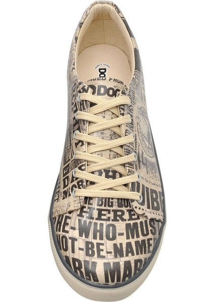 Erkek Vegan Deri Bej Sneakers - Warner Bros Daily Prophet Harry Potter Tasarım indirimleri