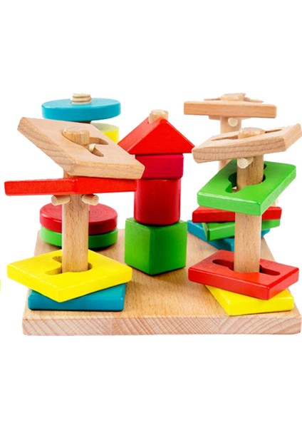 Ahşap Şekil Renk Tanıma Kurulu Geometrik Yapı Taşları Renkli Tıknaz Bulmaca Oyuncaklar Doğum Günü Hediyesi Oyuncak 3 4 5 Yaşında (Yurt Dışından) fiyatları