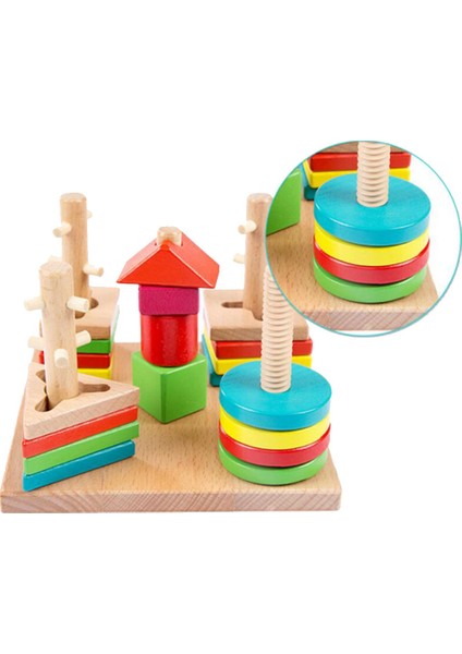 Ahşap Şekil Renk Tanıma Kurulu Geometrik Yapı Taşları Renkli Tıknaz Bulmaca Oyuncaklar Doğum Günü Hediyesi Oyuncak 3 4 5 Yaşında (Yurt Dışından) indirimleri