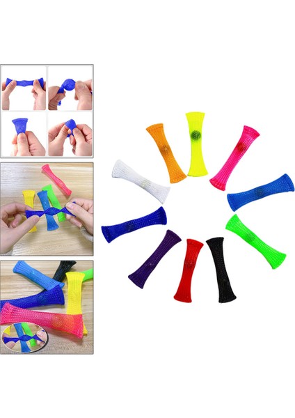 10 Adet Mermer Mesh Fidget Oyuncaklar Duyusal Stres Rölyef Oyuncaklar Renk Rastgele (Yurt Dışından)