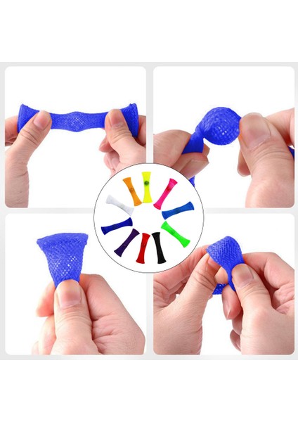 10 Adet Mermer Mesh Fidget Oyuncaklar Duyusal Stres Rölyef Oyuncaklar Renk Rastgele (Yurt Dışından)