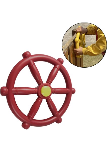 Taşınabilir 18.81 Inç Korsan Gemisi Tekerlek Salıncak Seti Için Açık Playset Arka Bahçe Kırmızı (Yurt Dışından)