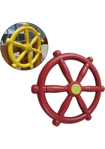 Taşınabilir 18.81 Inç Korsan Gemisi Tekerlek Salıncak Seti Için Açık Playset Arka Bahçe Kırmızı (Yurt Dışından)