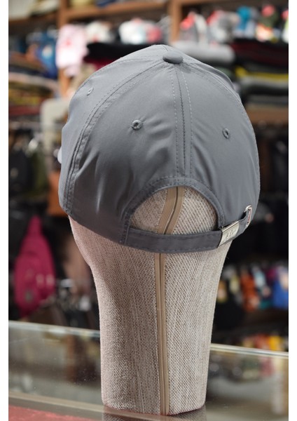 Unisex Spor Kep Micro Eşofman Kumaşı Arkası Ayarlanabilir Antrasit