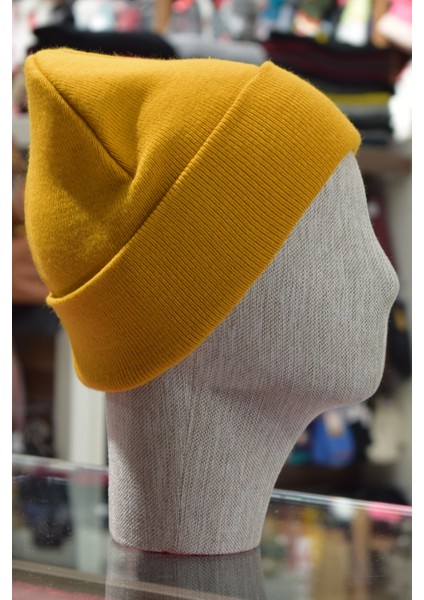 Akrilik Bere 1. Sınıf Kalite Moda Bere Hardal