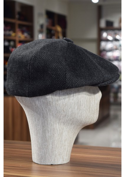Erkek Kışlık Kasket Ingiliz Stili Peaky Blinders Siyah Noktalı Newsboy Trend 8 Parça Kasket indirimleri