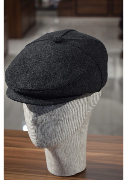 Düğmeli Klasik Kasket Füme Kasket Kaşe Kışlık Kumaş Şapka fiyatları