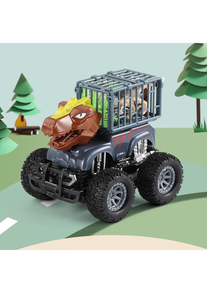 Dinozor Taşıma Araba Kamyon Model Playset Erkekler ve Kızlar Için Koleksiyon Tyrannosaurus Rex (Yurt Dışından) modelleri