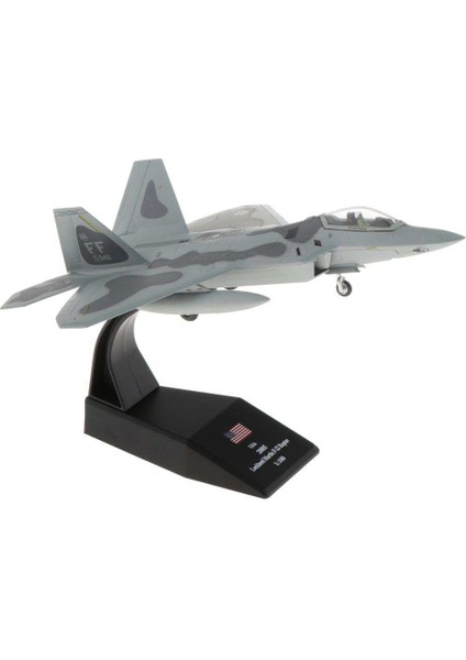 1/100 Ölçekli Döküm Alaşımlı Uçak Modeli F-22 Avcı Raptor Uçak (Yurt Dışından)