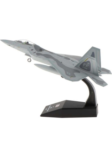 1/100 Ölçekli Döküm Alaşımlı Uçak Modeli F-22 Avcı Raptor Uçak (Yurt Dışından)