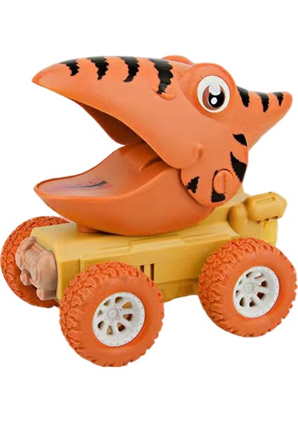 Dinozorlar Araba Karikatür Araç Modeli Atalet Kawaii Plastik Hediye Toddler Turuncu Pterodactyl Için (Yurt Dışından)