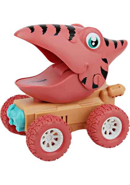 Dinozorlar Araba Karikatür Araç Modeli Atalet Kawaii Plastik Hediye Toddler Kırmızı Pterodactyl Için (Yurt Dışından)