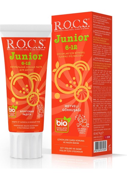 Junior 6-12 Yaş Meyve Tadında Diş Macunu 60 ml Diş Macunu