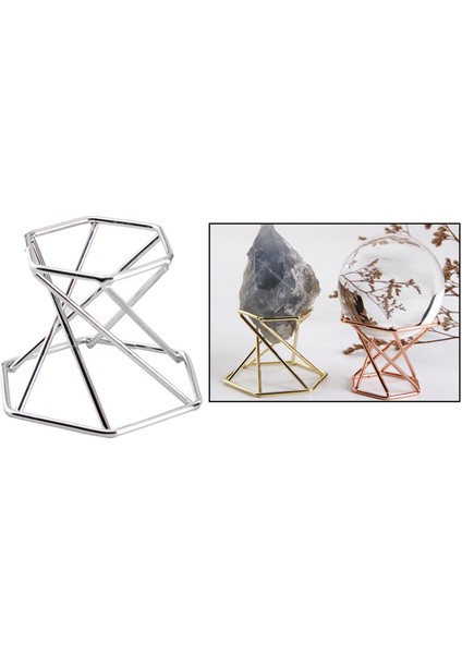 Mineral Metal Şövale Ekran Standı Taş Kaya Tutucu Ev Odası Dekor Gümüş (Yurt Dışından) modelleri