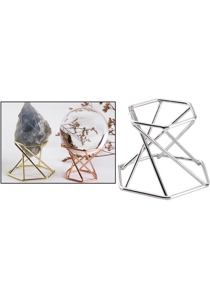 Mineral Metal Şövale Ekran Standı Taş Kaya Tutucu Ev Odası Dekor Gümüş (Yurt Dışından) indirimleri
