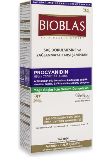 Bioblas Yağlanmaya Karşı Şampuan 360 ml Şampuan