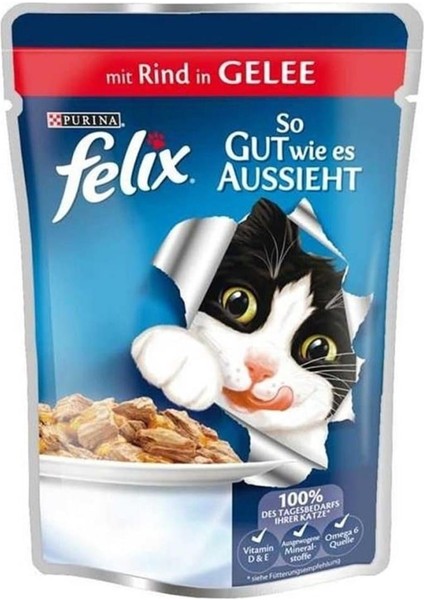 Purina Felix Sığır Etli Kedi Yaş Maması 100 gr