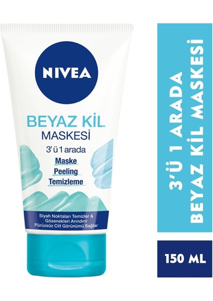 Pembe Greyfurt & C Vitaminli Canlandırıcı Yüz Temizleme Jeli 200 ml + Nivea Beyaz Kil Maskesi 3'ü1 Arada MASKE150 ml