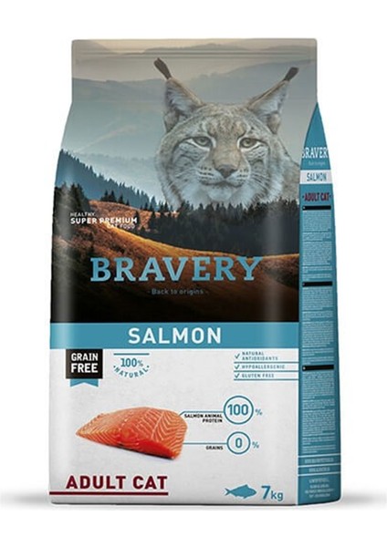 Bravery Somon Balıklı Yetişkin Kedi Maması 7 kg