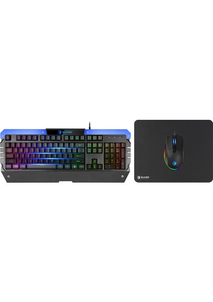 SA-D10 Battle Ram Rgb Klavye + Mouse + Mouse Pad Seti