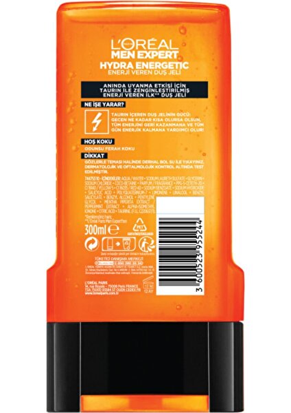 L'Oréal Paris Men Expert L'Oreal Paris Men Expert Men Expert Hydra Energetic Duş Jeli 300 ml Duş Jeli