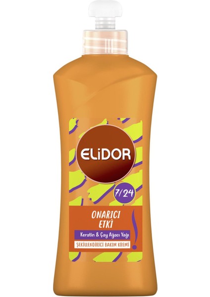 Elidor 7/24 Onarıcı Etki Şekillendirici Bakım Kremi 300 ml Saç Kremi