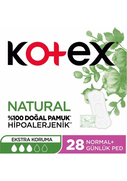 Natural Normal Günlük Ped 28'li Kategori: Hijyenik Ped