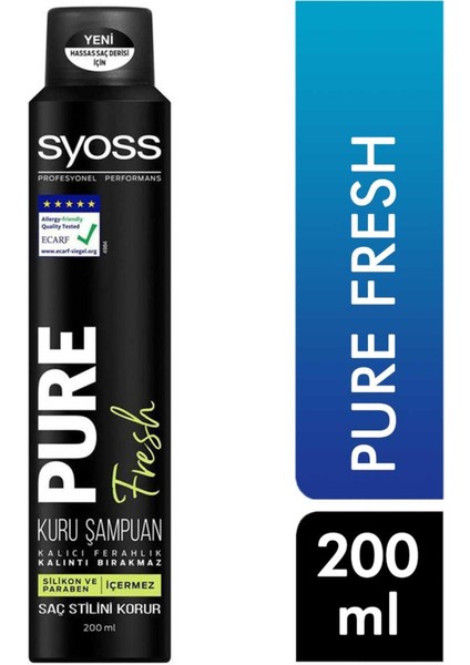 Kuru Şampuan 200 ml Pure Fresh 4015100217131 Şampuan