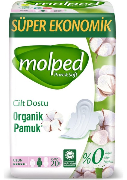 Pure&soft Süper Ekonomik Uzun 20'li Kategori: Hijyenik Ped