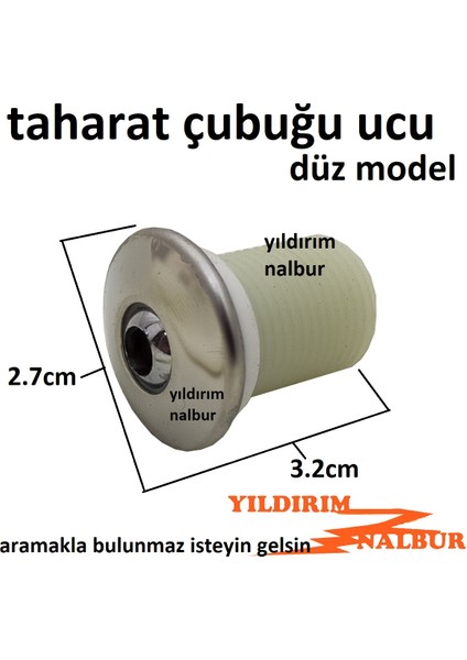 Yıldırım Nalbur 2'li Taharet Çubuğu Ucu Paslanmaz Eca Serel Tipi Taharet Borusu Ucu